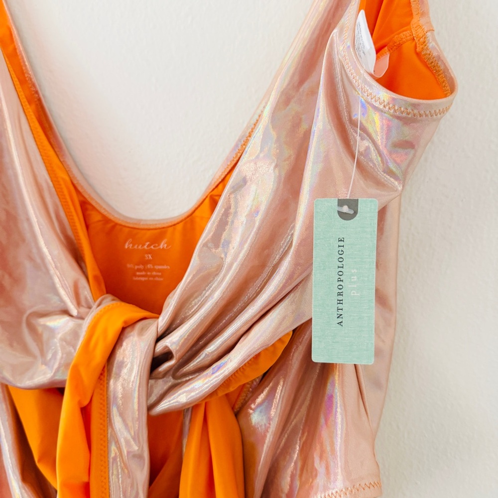 NWT Anthropologie Hutch Marco Shimmer Wrap One-Piece Swimsuit - Picture 7 of 12